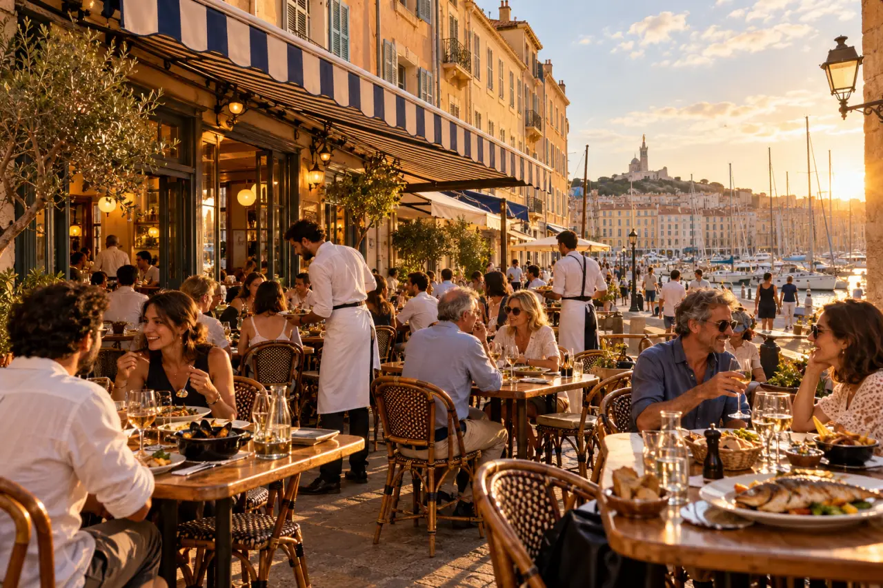 Quelle est la meilleure brasserie à Marseille : terrasse près du Vieux-Port ou cantine de quartier ?