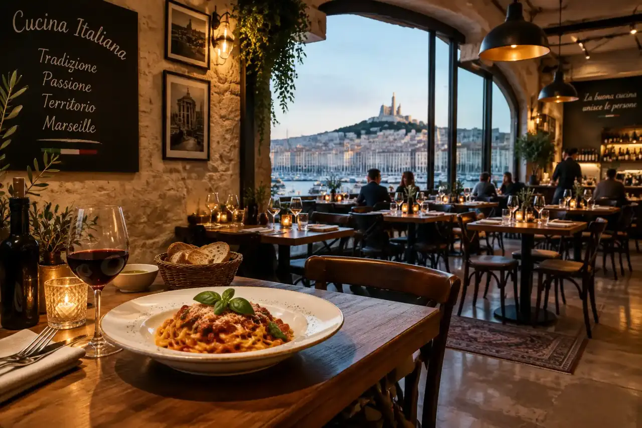 Restaurant gastronomique italien à Marseille : l’assiette compte, mais l’ambiance décide aussi