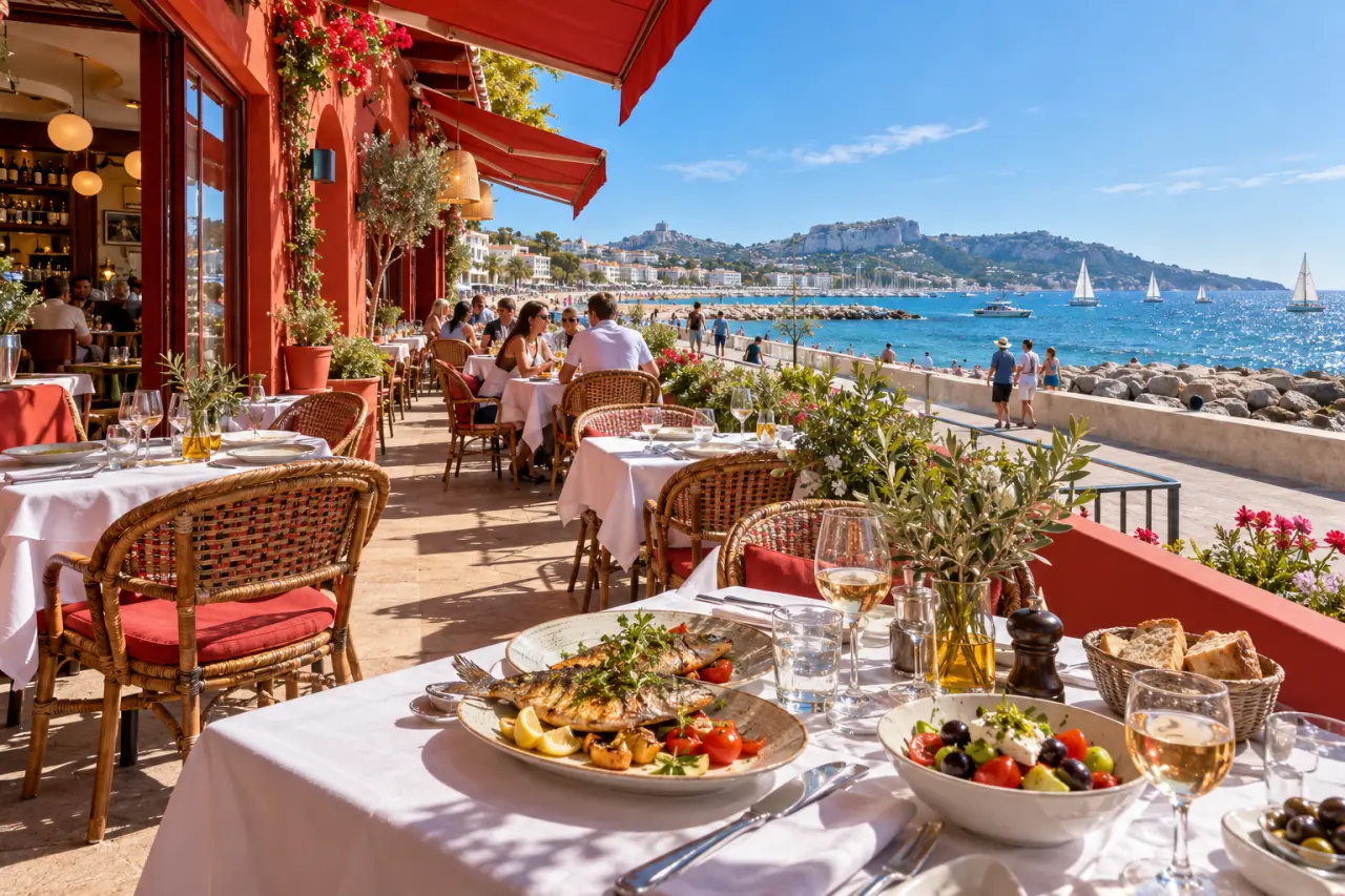 Bistrot ROUGE Marseille : déjeuner à 25–28 € et vue mer à la Pointe Rouge